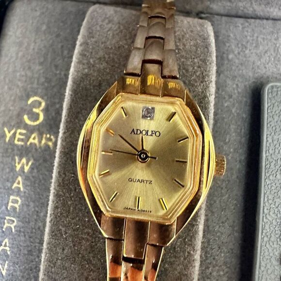Adolfo Gold-Tone Quartz Watch w/ Diamond Accent main image 15